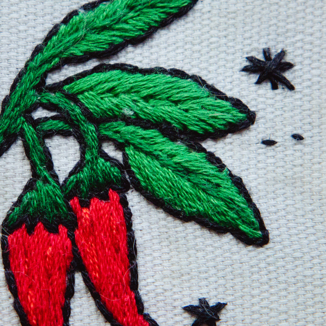 Broderie murale — Piment