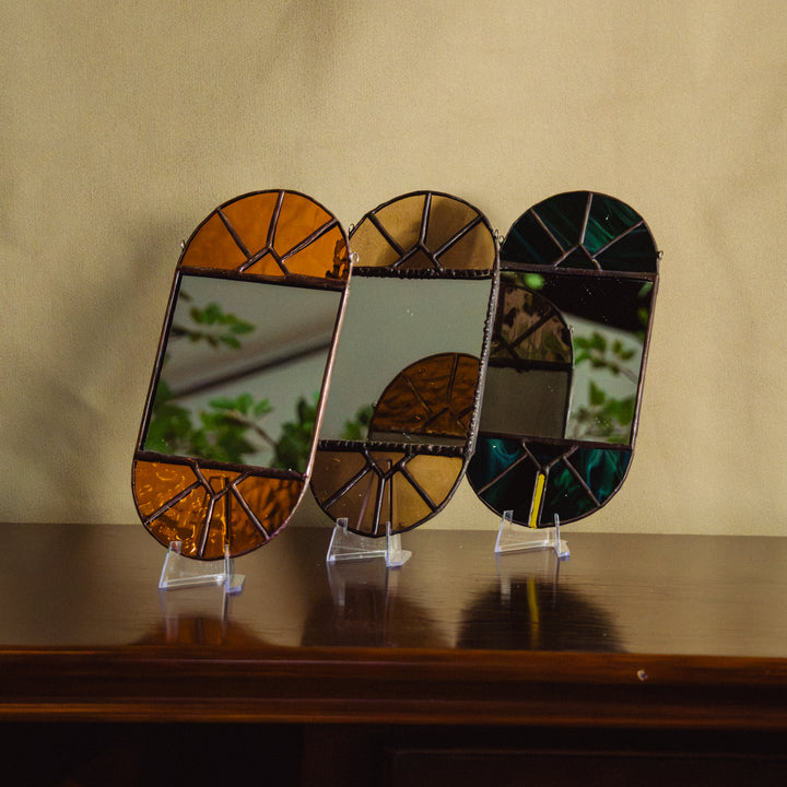 Miroirs en vitrail — ensemble ancien