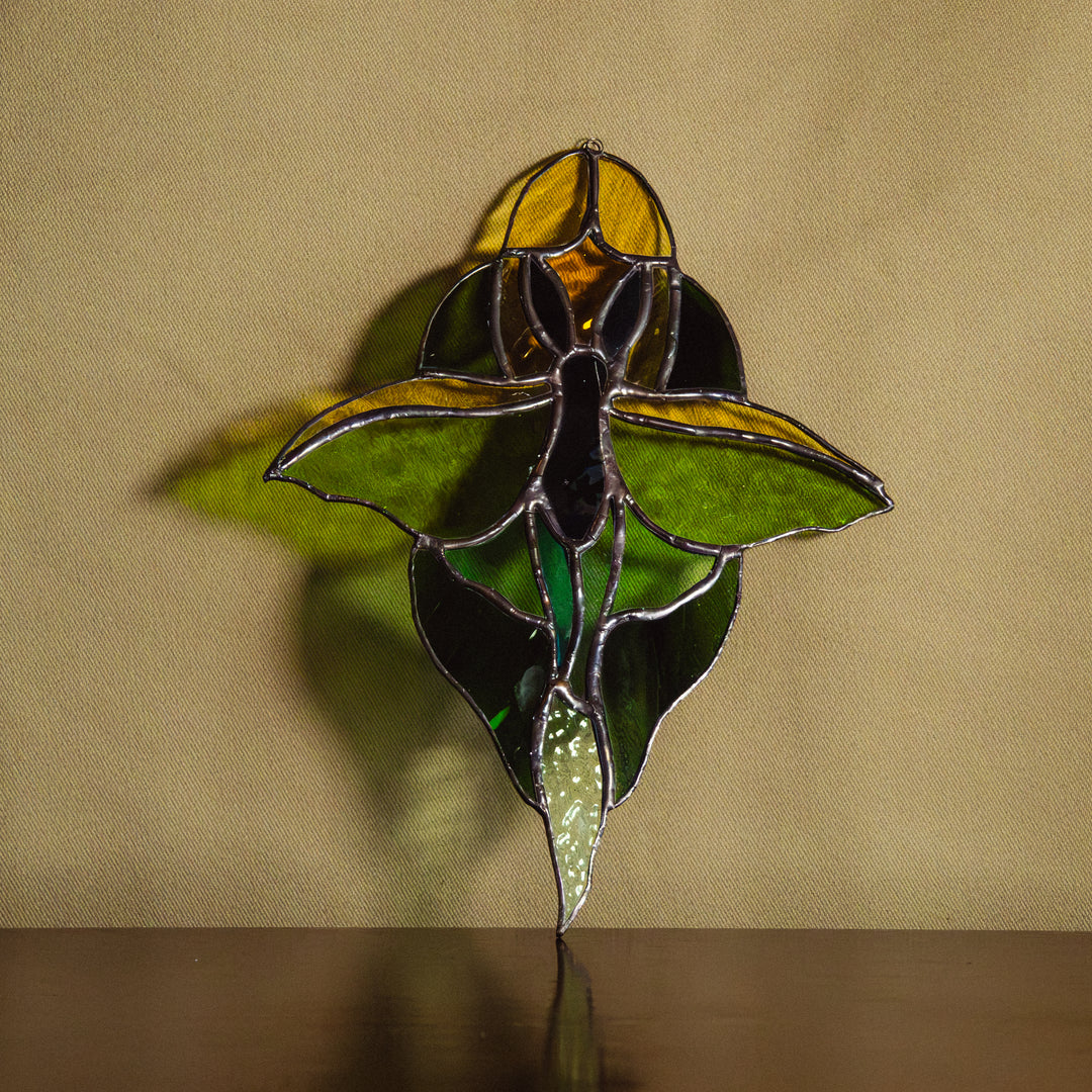 Vitrail — Papillon vert