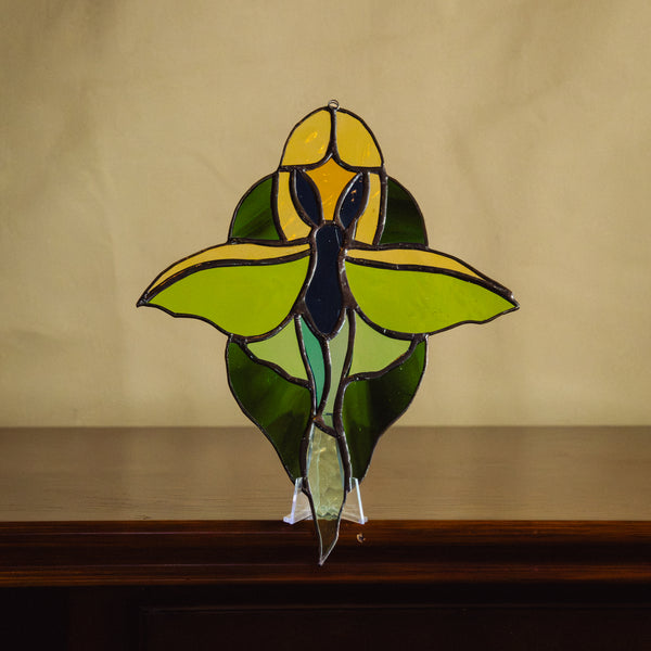 Vitrail — Papillon vert